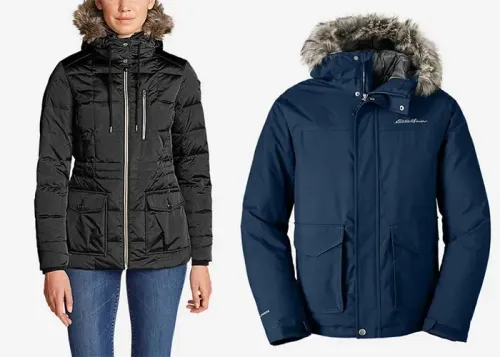 down jackets from eddie bauer.